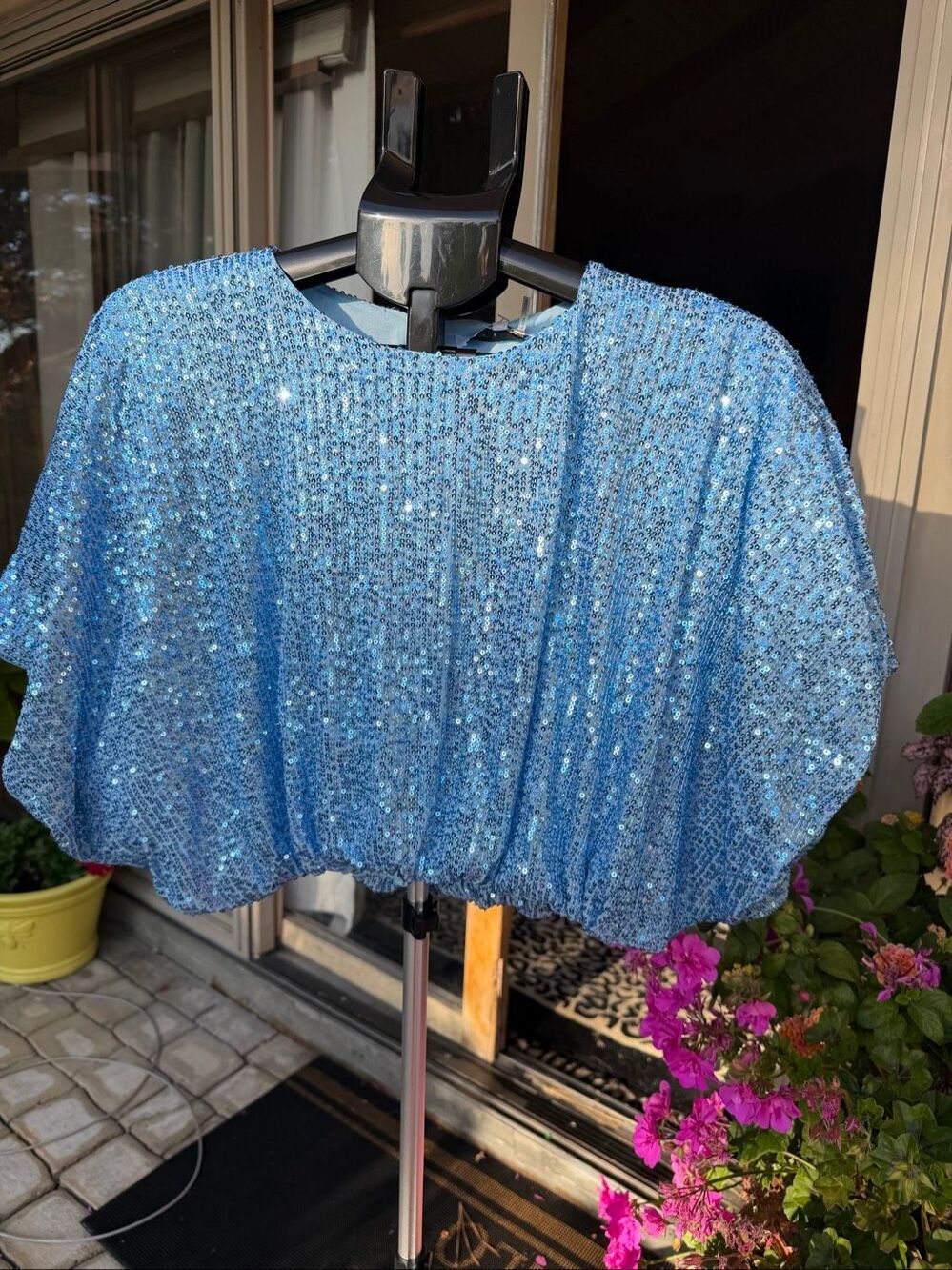 NWT Anthropologie Endless Rose all over sequin top